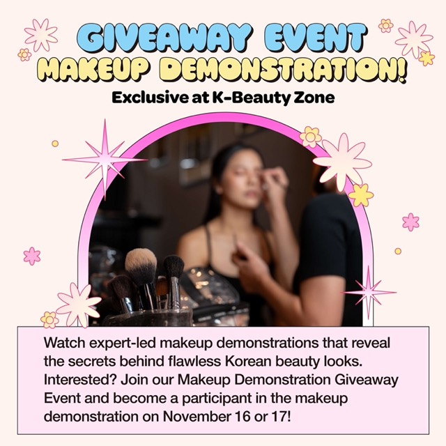 이벤트 안내 Giveaway event makeup demonstration