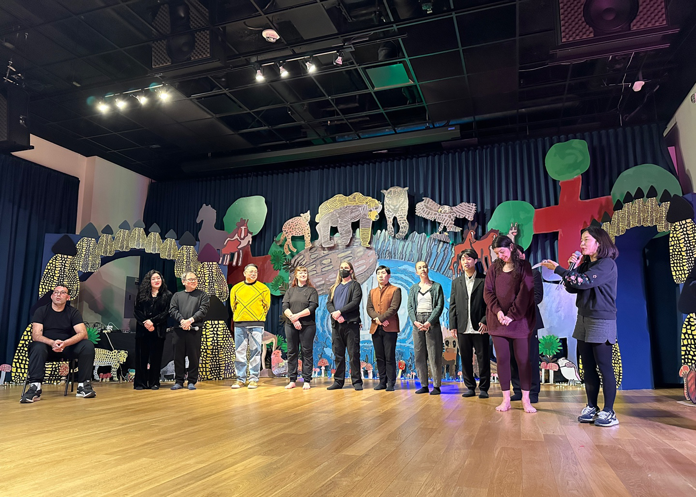 Artists from Studio Ordinary and Propeller Dance engaging in a conversation with the audience