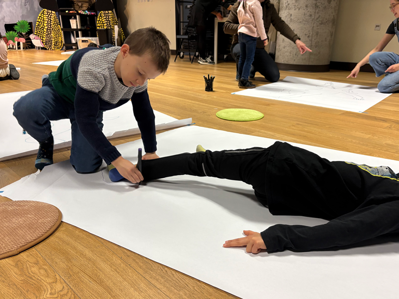 Participants drawing during the workshop