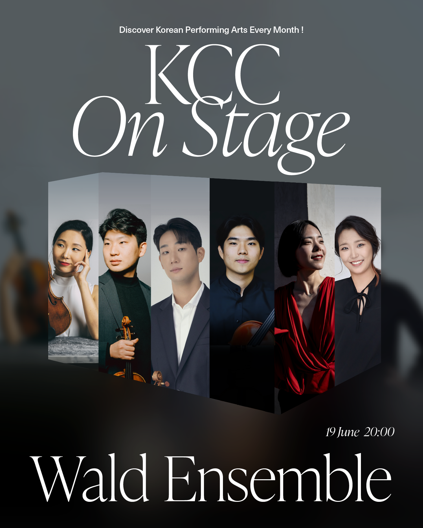 [KCC On Stage] Wald Ensemble  Jeudi 19 Juin 2025 20:00 @ Centre Culturel Coréen  ​  *Entrée gratuite, mais la réservation est obligatoire. &nbsp; Les réservations ouvrent à 14h le 27/5 via&nbsp;le lien  ​  ​​  ​  KCC On Stage 2025: Discover 10 Korean Performing Arts at the KCC!  ​  En allemand, « Wald » signifie « forêt ». Tout comme une forêt luxuriante naît de la diversité des arbres, le Wald Ensemble réunit des musiciens actifs dans les orchestres européens pour offrir des performances mêlant profondeur classique et sensibilité contemporaine.  Fondé en 2015, le Wald Ensemble entretient un dialogue musical constant avec le public, en Corée comme à l’étranger. En 2021, il a marqué ses débuts européens à l’occasion du concert célébrant les 120 ans de relations diplomatiques entre la Corée et la Belgique.  Venez découvrir le Wald Ensemble au Centre Culturel Coréen, où la musique devient un langage universel d’émotion et de partage.  ​  Violin  Yeorae Kim (2nd concertmaster of the Deutsche Staatsphilharmonie Rheinland-Pfalz)  Dongchan Shin (Member of the 1st violins of the Bamberger Symphoniker)  ​  Viola  Sejune Kim (1st solo violist of the NDR Radiophilharmonie)  Taeksun Hwang (incoming Deputy Solo Viola of the Bielefelder Philharmoniker)  ​  Cello  Jeehye Bae (Deputy Solo Cello of the&nbsp;Gürzenich-Orchester Köln)  Yura Park (Member of the Brandenburgischen Staatsorchesters Frankfurt)  ​  [Programme]  -&nbsp;P. Tchaikovsky, Souvenir de Florence, Op.70  -&nbsp;A. Schönberg, Verklärte Nacht, Op.4  ​