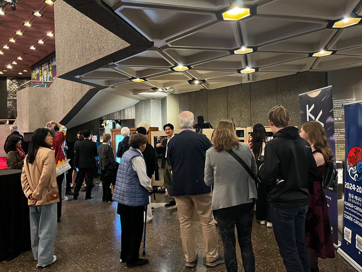 attendees at the Korean booth
