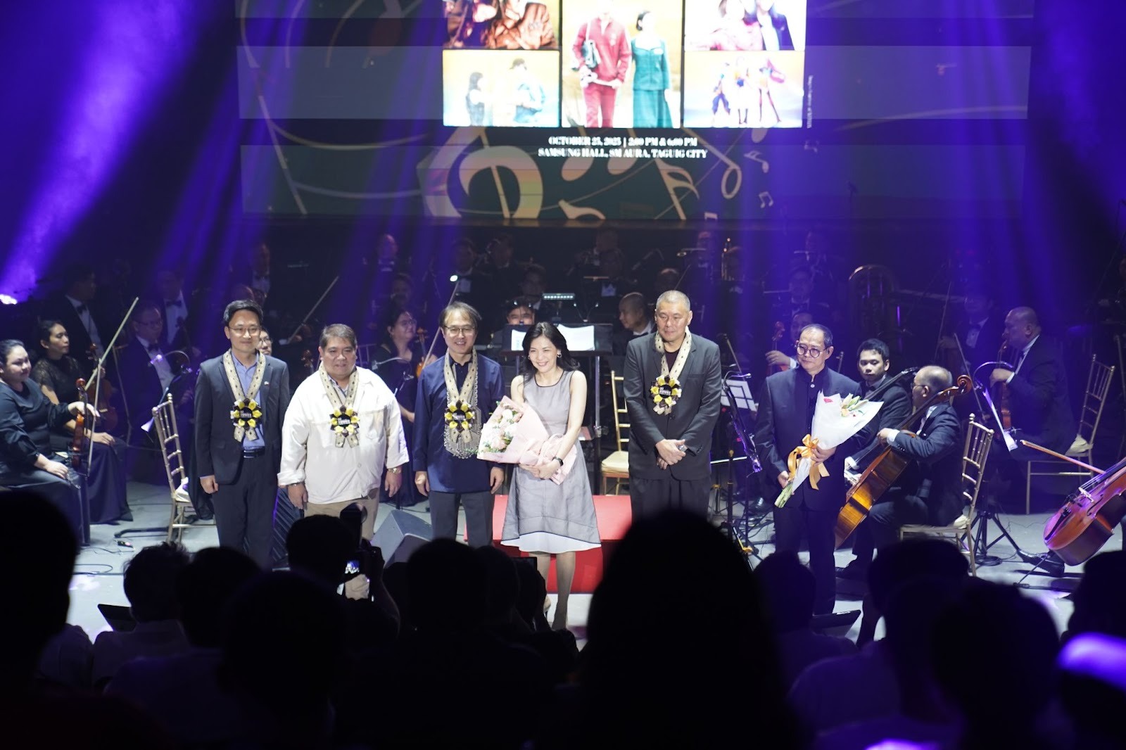 (From left: Director Kim Myeongjin, Korean Cultural Center in the Philippines; Deputy Executive Director Bernan Joseph Corpuz, National Commission for Culture and the Arts;  Ambassador Lee Sang-Hwa, Embassy of the Republic of Korea in the Philippines; President Kaye Tinga, Cultural Center in the Philippines; Executive Vice President for Marketing Joaquin San Agustin, SM Supermalls; Maestro Herminigildo Ranera, Conductor of the Philippine Philharmonic Orchestra)